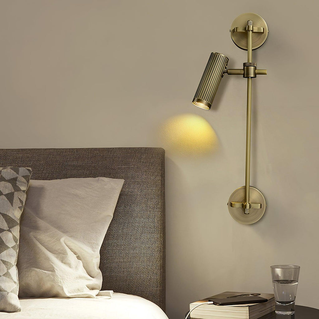 Spot Rail Wall Light | Adjustable Brass & Metal | Set of 2