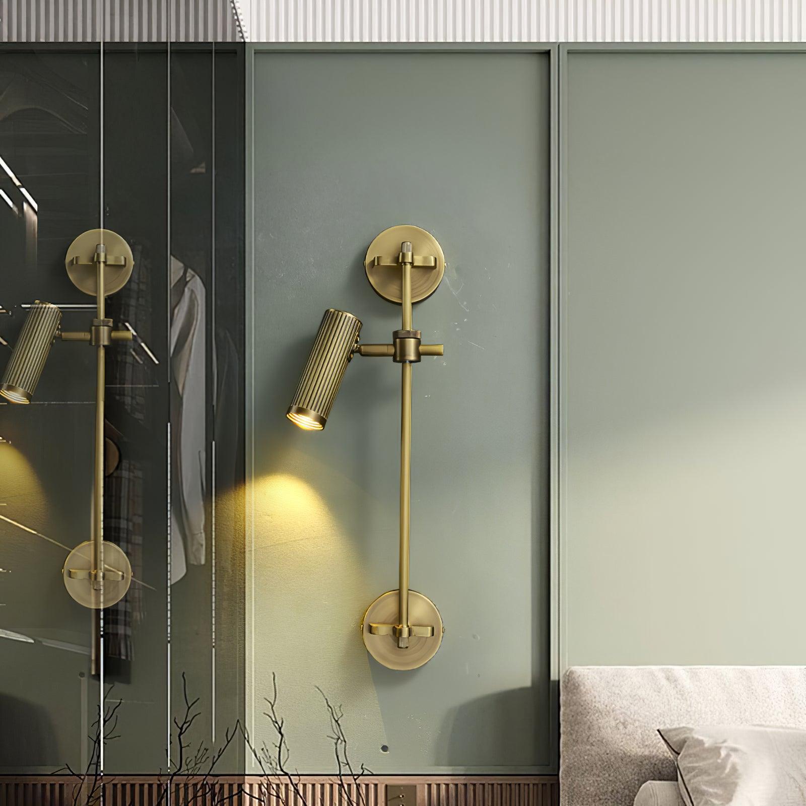 Spot Rail Wall Light | Adjustable Brass & Metal | Set of 2