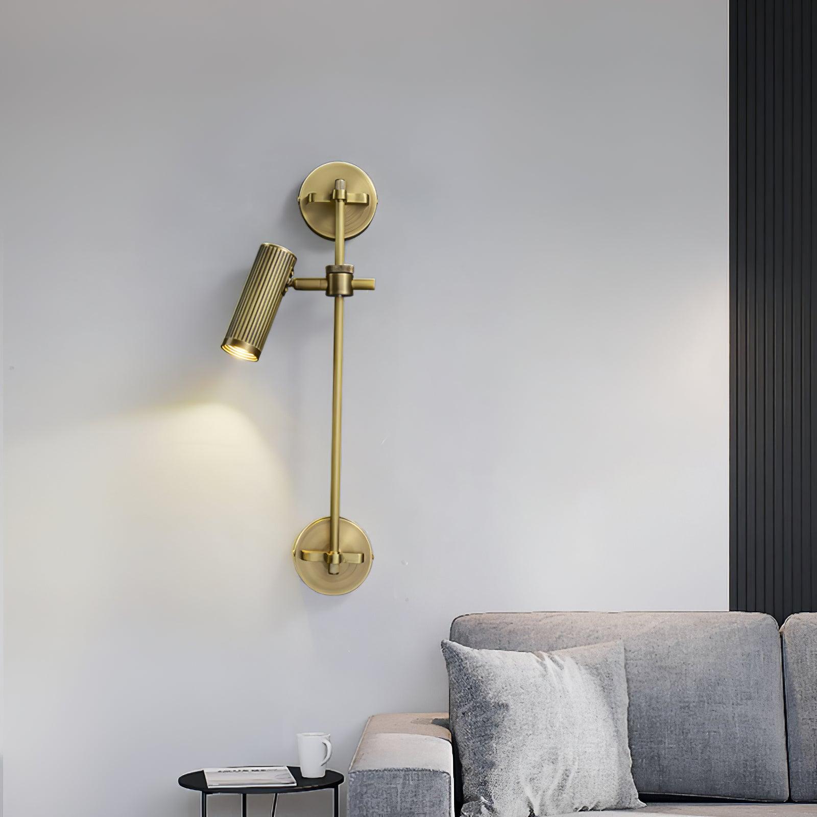 Spot Rail Wall Light | Adjustable Brass & Metal | Set of 2