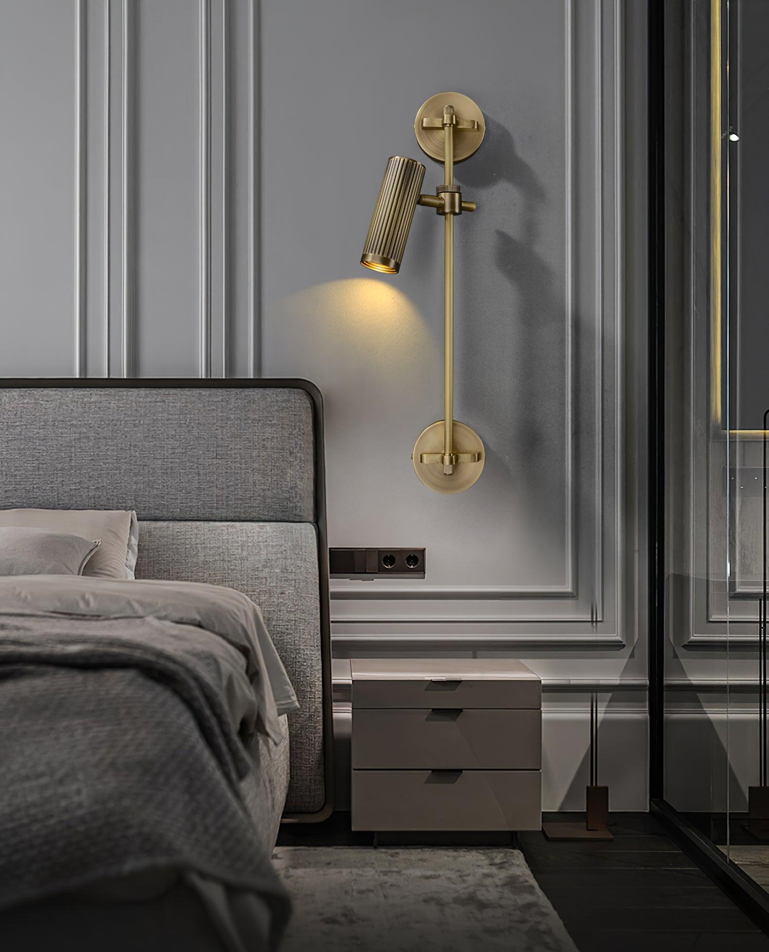 Spot Rail Wall Light | Adjustable Brass & Metal | Set of 2
