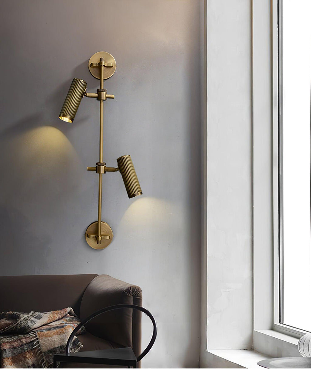Spot Rail Wall Light | Adjustable Brass & Metal | Set of 2