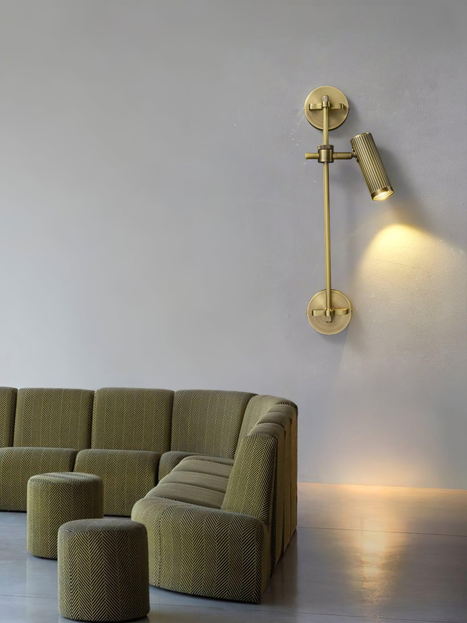 Spot Rail Wall Light | Adjustable Brass & Metal | Set of 2