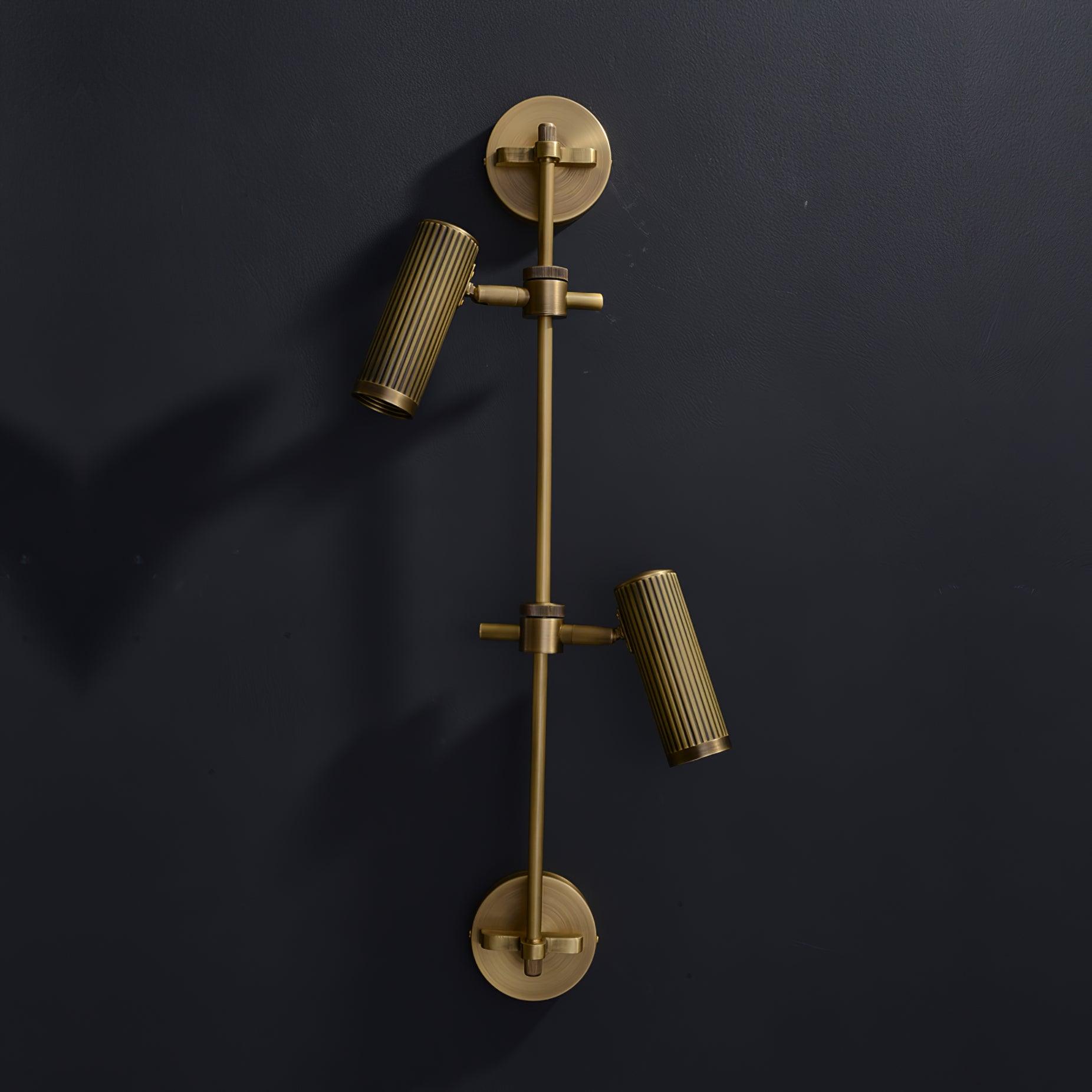 Spot Rail Wall Light | Adjustable Brass & Metal | Set of 2