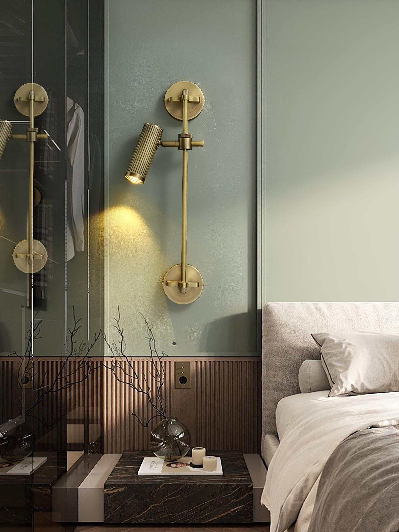 Spot Rail Wall Light | Adjustable Brass & Metal | Set of 2