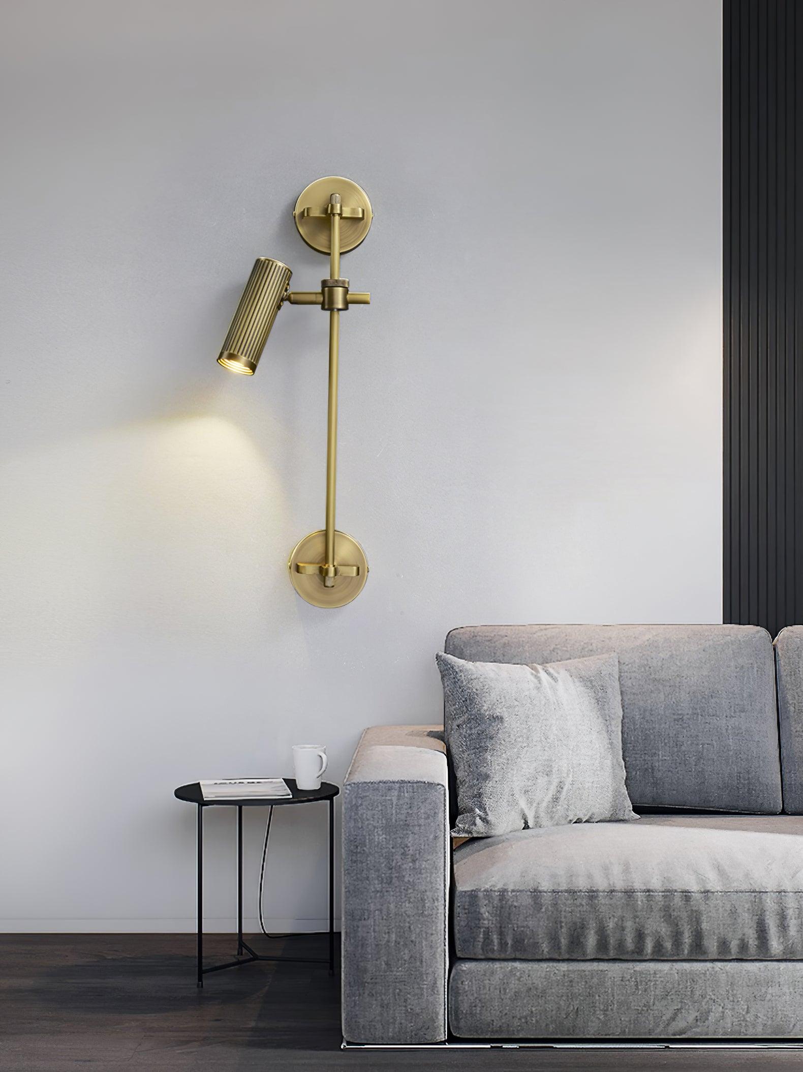 Spot Rail Wall Light | Adjustable Brass & Metal | Set of 2