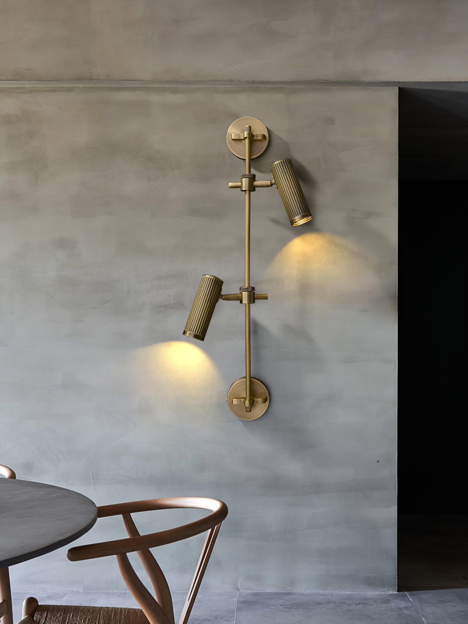 Spot Rail Wall Light | Adjustable Brass & Metal | Set of 2