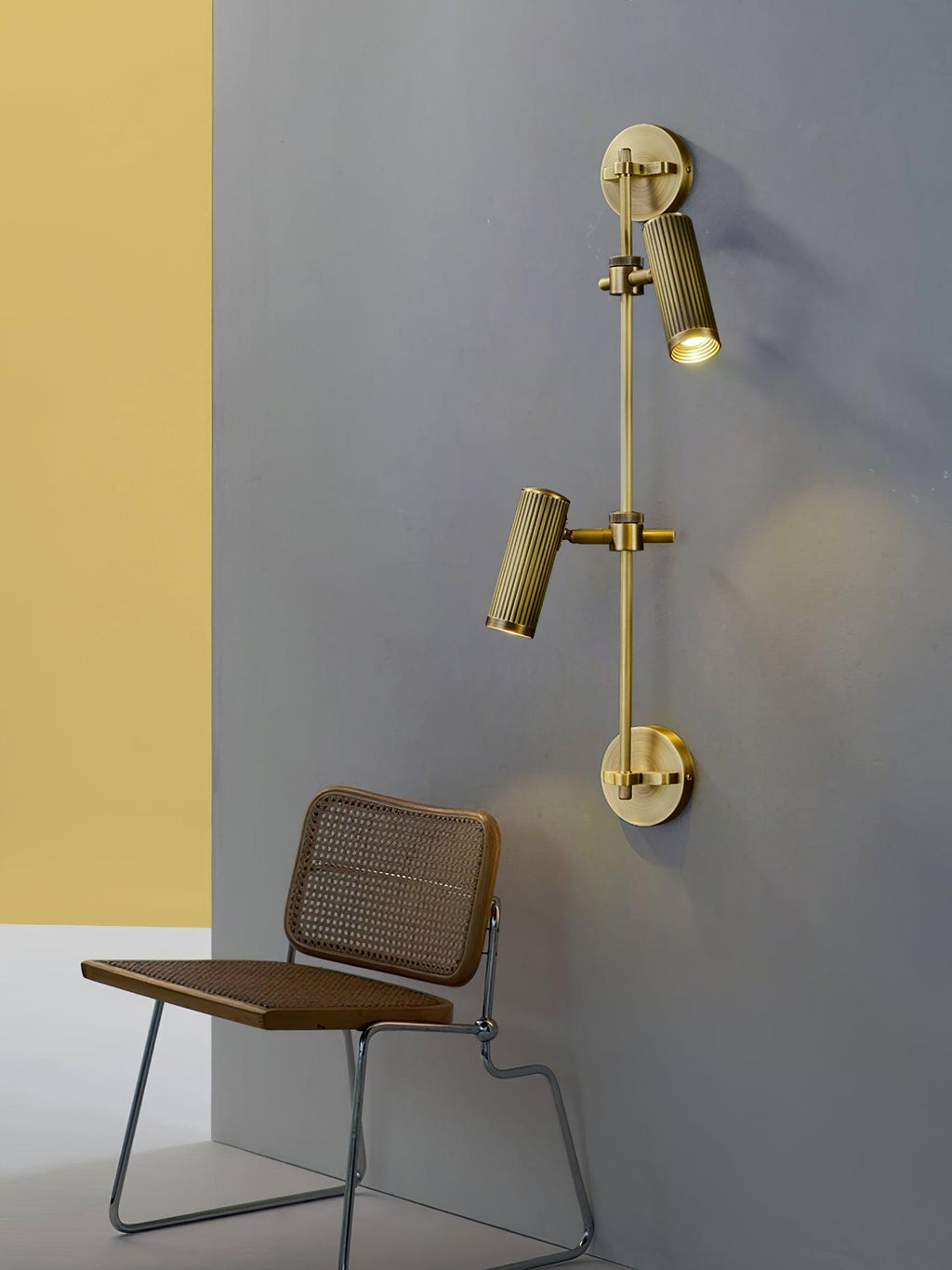 Spot Rail Wall Light | Adjustable Brass & Metal | Set of 2