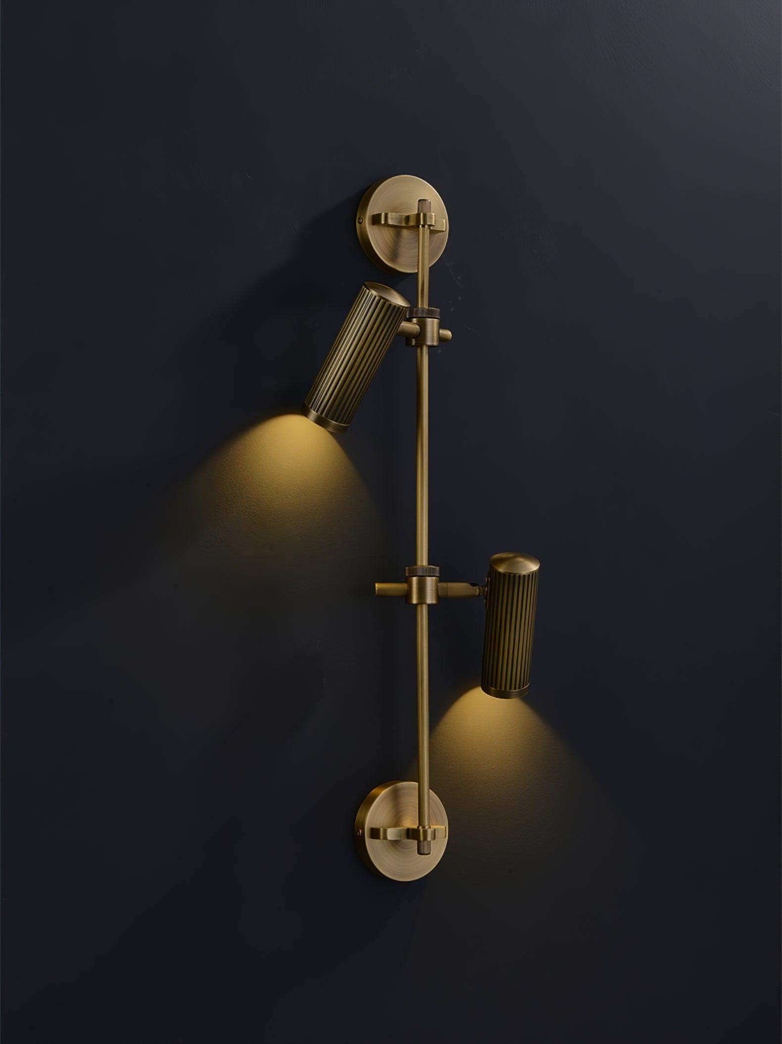 Spot Rail Wall Light | Adjustable Brass & Metal | Set of 2