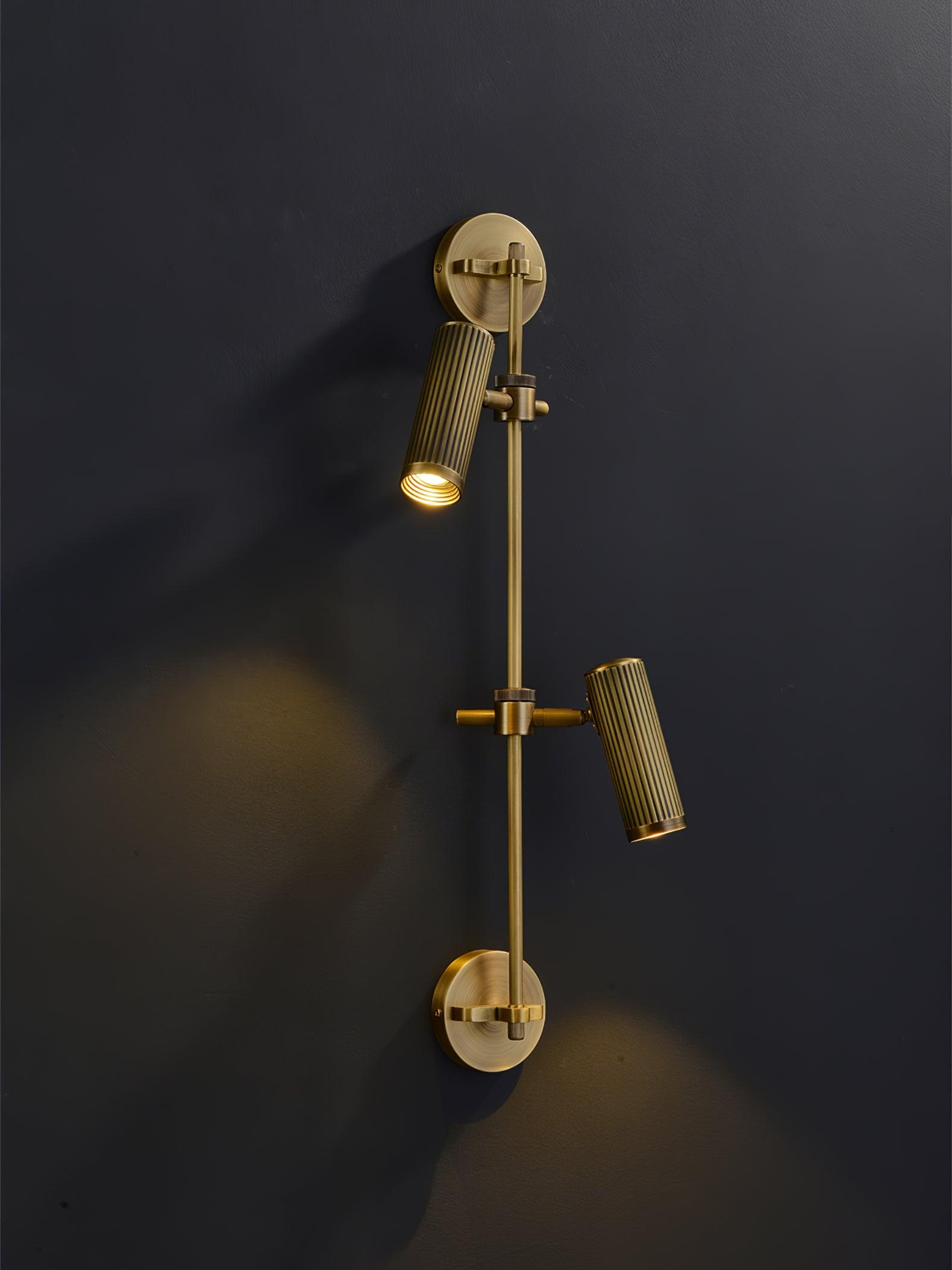 Spot Rail Wall Light | Adjustable Brass & Metal | Set of 2