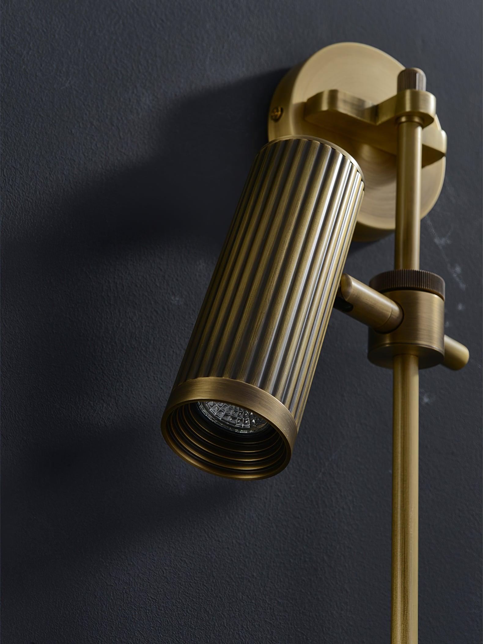 Spot Rail Wall Light | Adjustable Brass & Metal | Set of 2