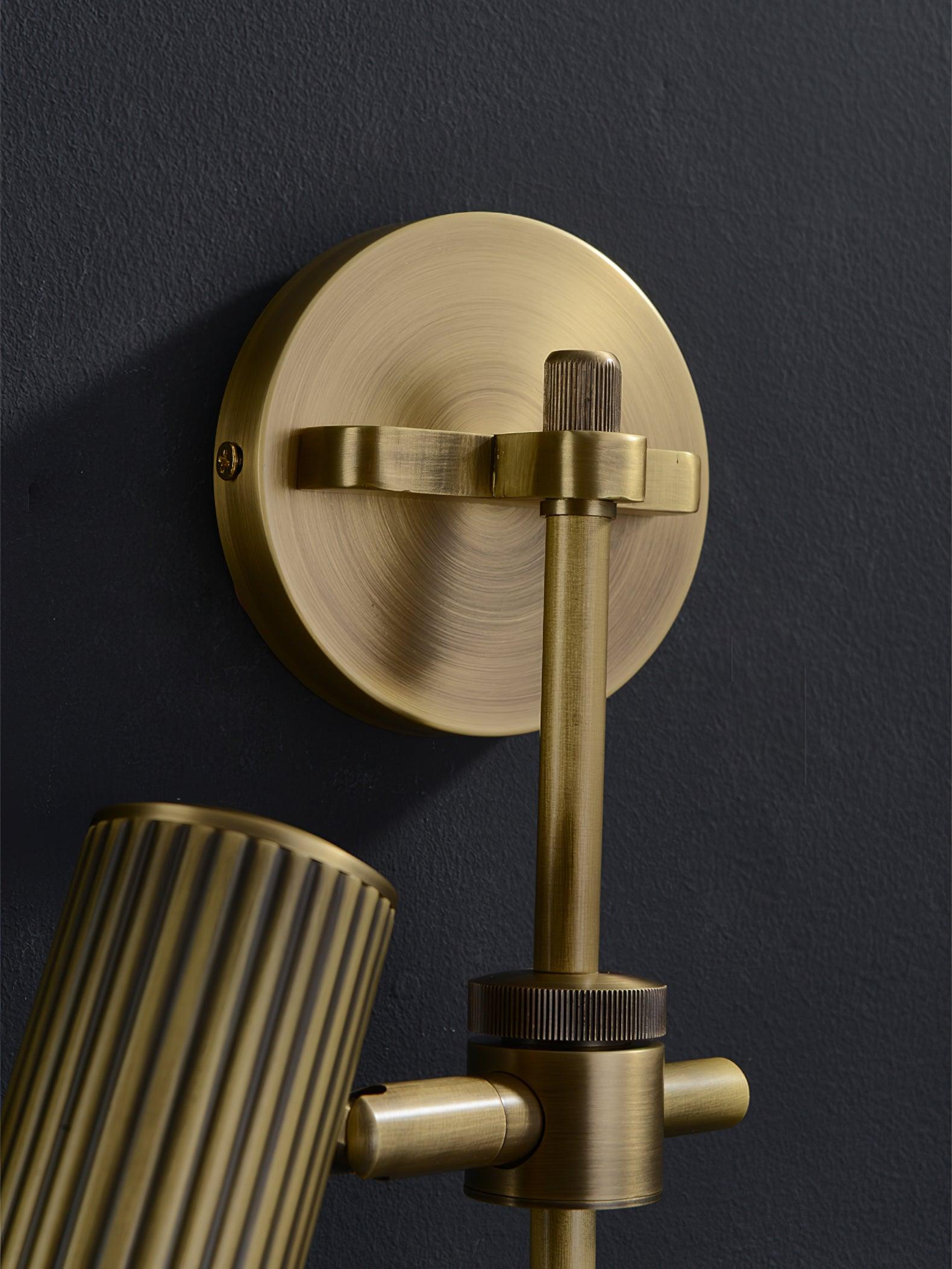 Spot Rail Wall Light | Adjustable Brass & Metal | Set of 2