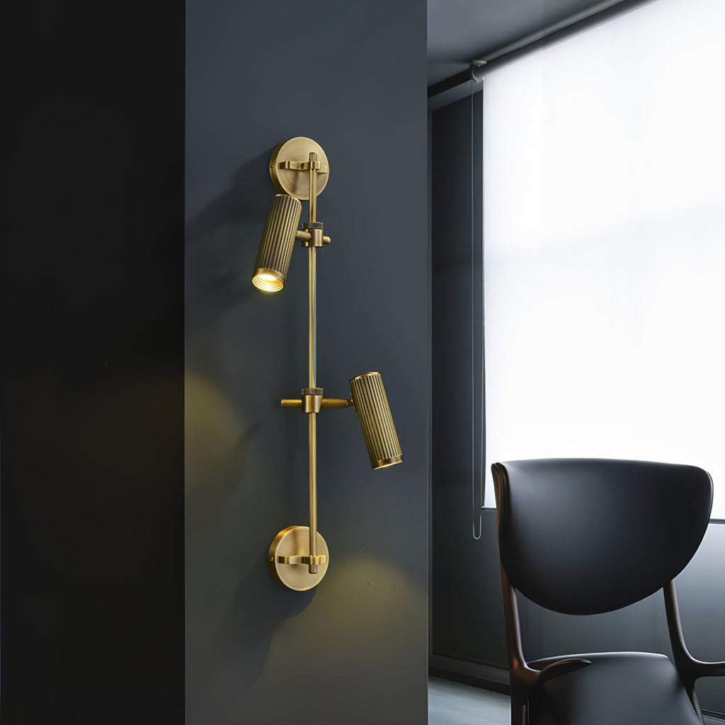 Spot Rail Wall Light | Adjustable Brass & Metal | Set of 2