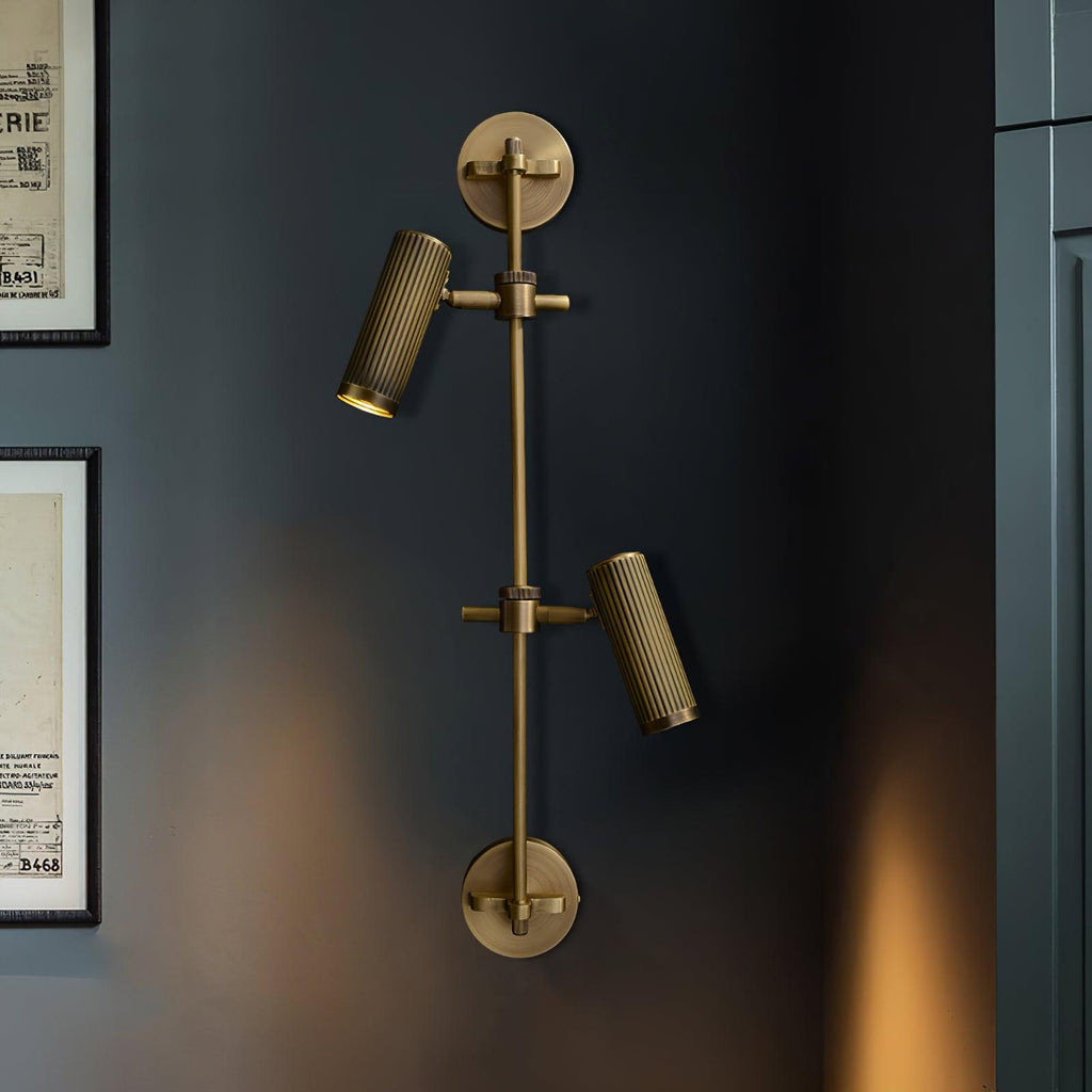 Spot Rail Wall Light | Adjustable Brass & Metal | Set of 2