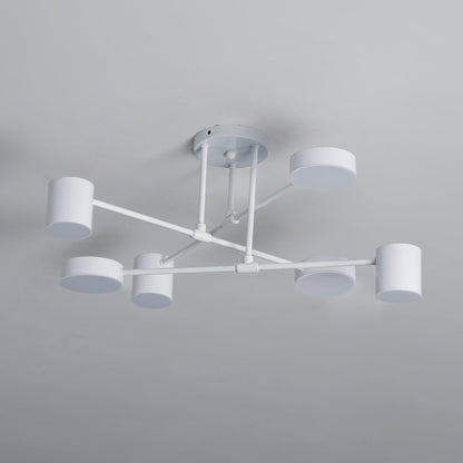 Gold Sputnik Ceiling Light | Multi-Arm Metal Frame with Integrated LED | 6 Shades