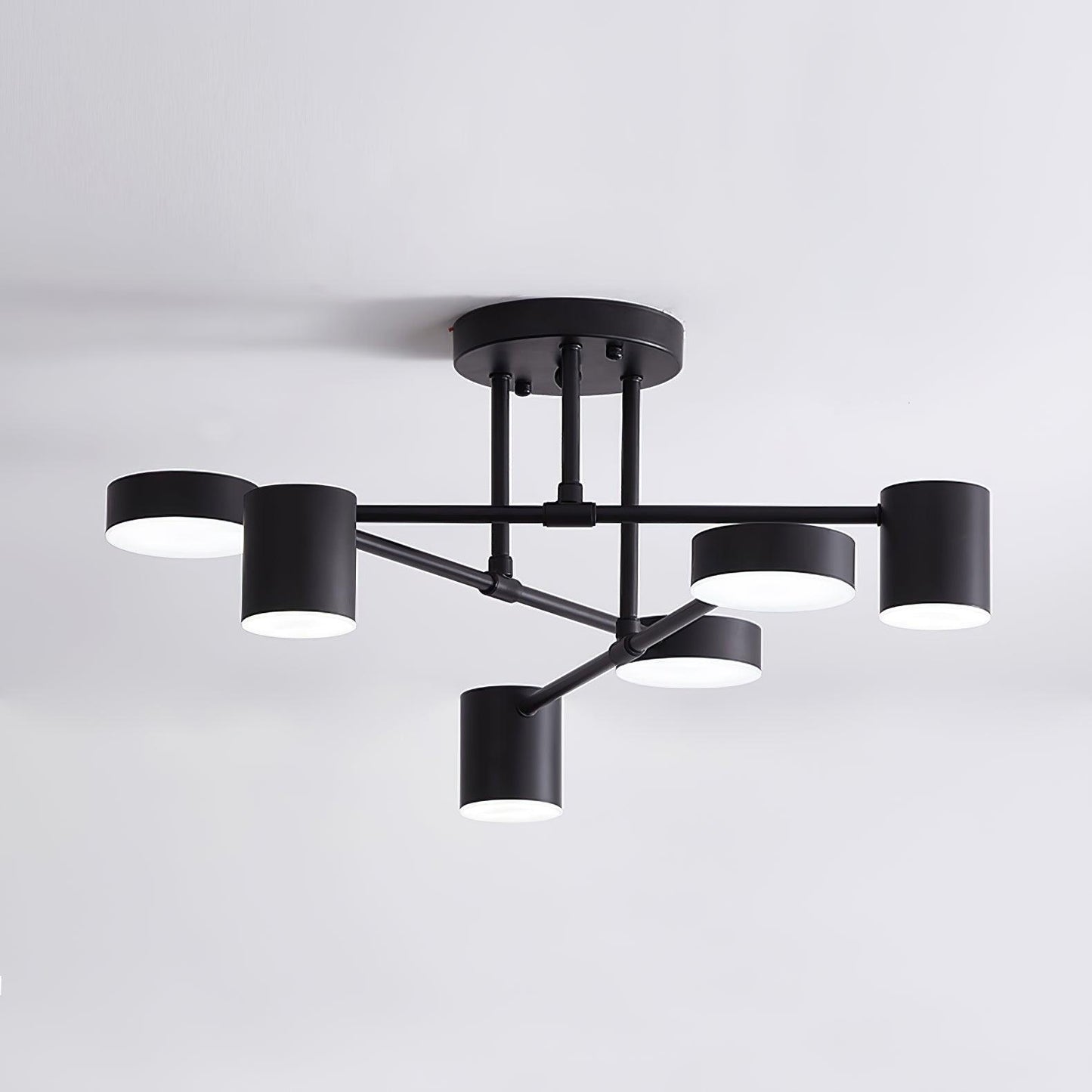 Gold Sputnik Ceiling Light | Multi-Arm Metal Frame with Integrated LED | 6 Shades