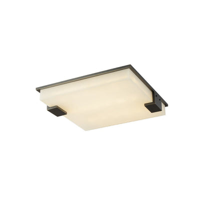 Alabaster Ceiling Lamp | Organic Design | Golden Base | 40cm or 50cm Options