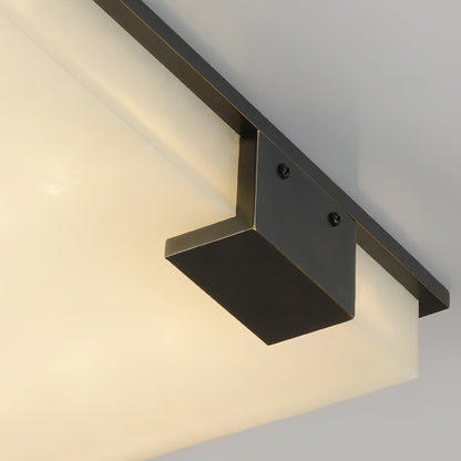 Alabaster Ceiling Lamp | Organic Design | Golden Base | 40cm or 50cm Options