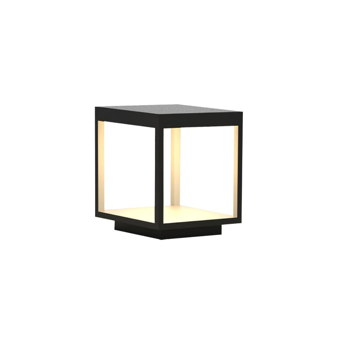 Square Frame Solar Outdoor Light | Stainless Steel | Black & White, Remote Control