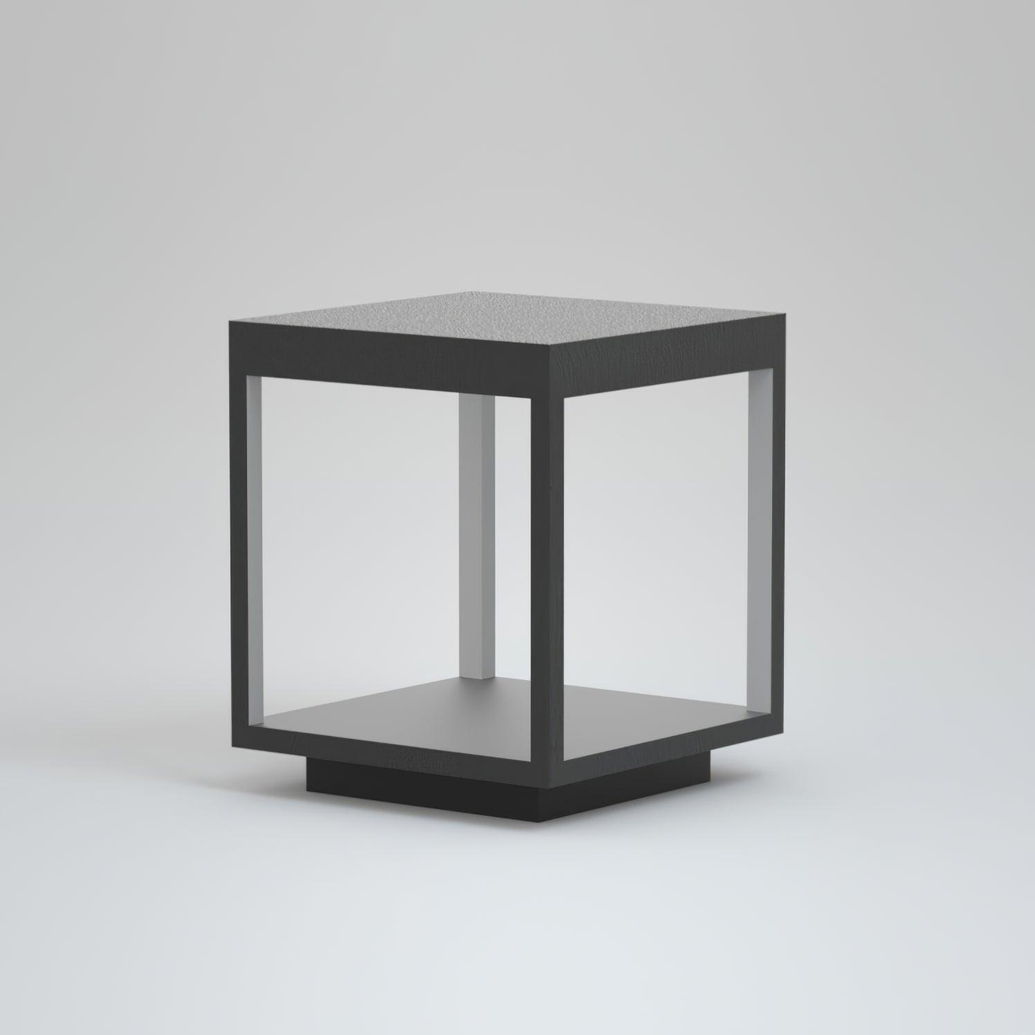 Square Frame Solar Outdoor Light | Stainless Steel | Black & White, Remote Control