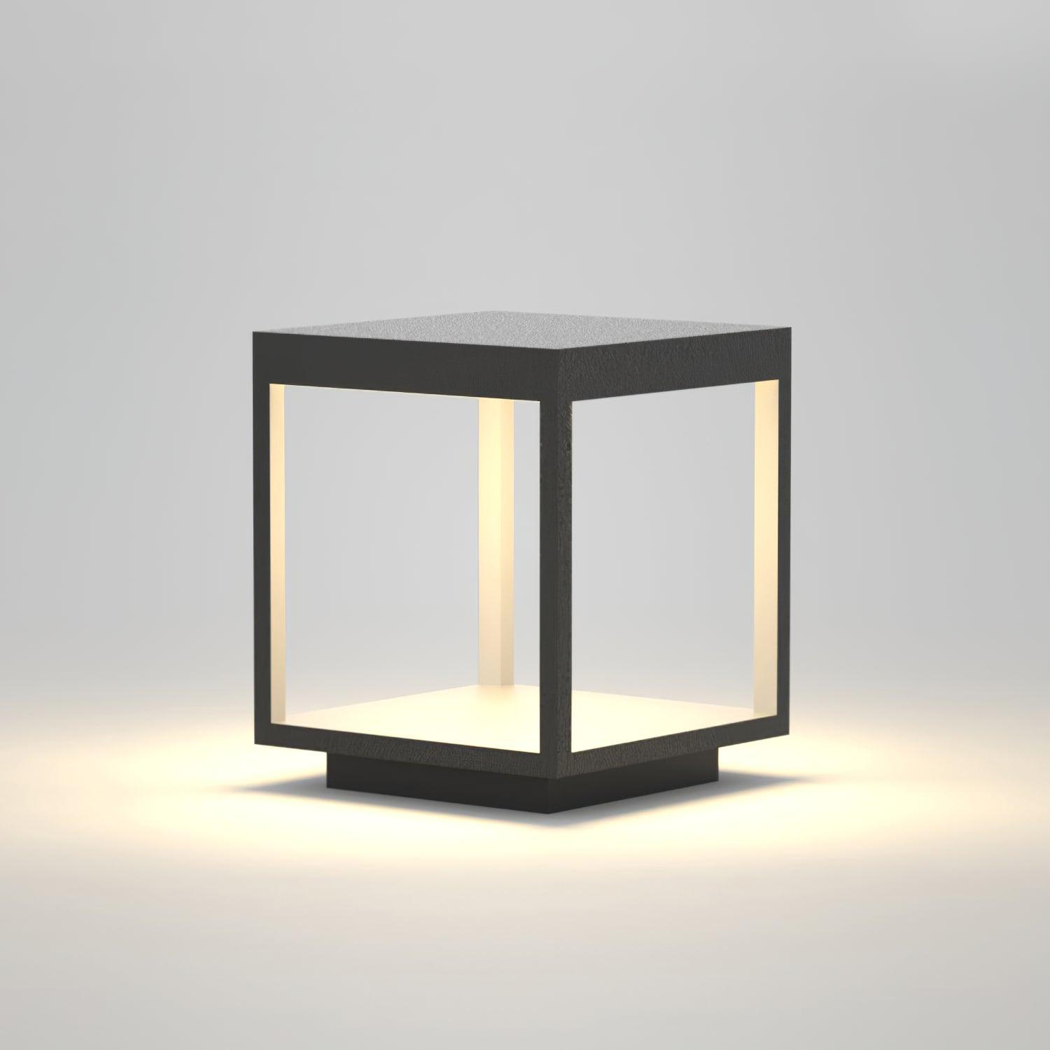 Square Frame Solar Outdoor Light | Stainless Steel | Black & White, Remote Control