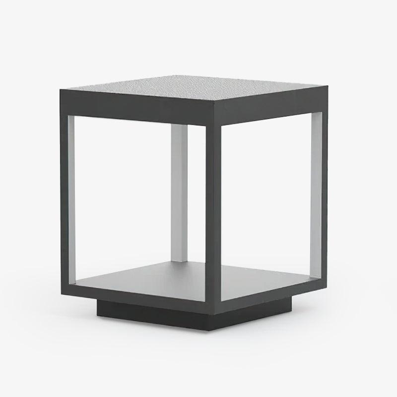 Square Frame Solar Outdoor Light | Stainless Steel | Black & White, Remote Control