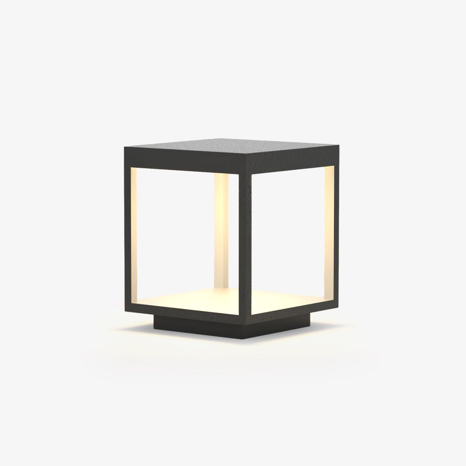 Square Frame Solar Outdoor Light | Stainless Steel | Black & White, Remote Control