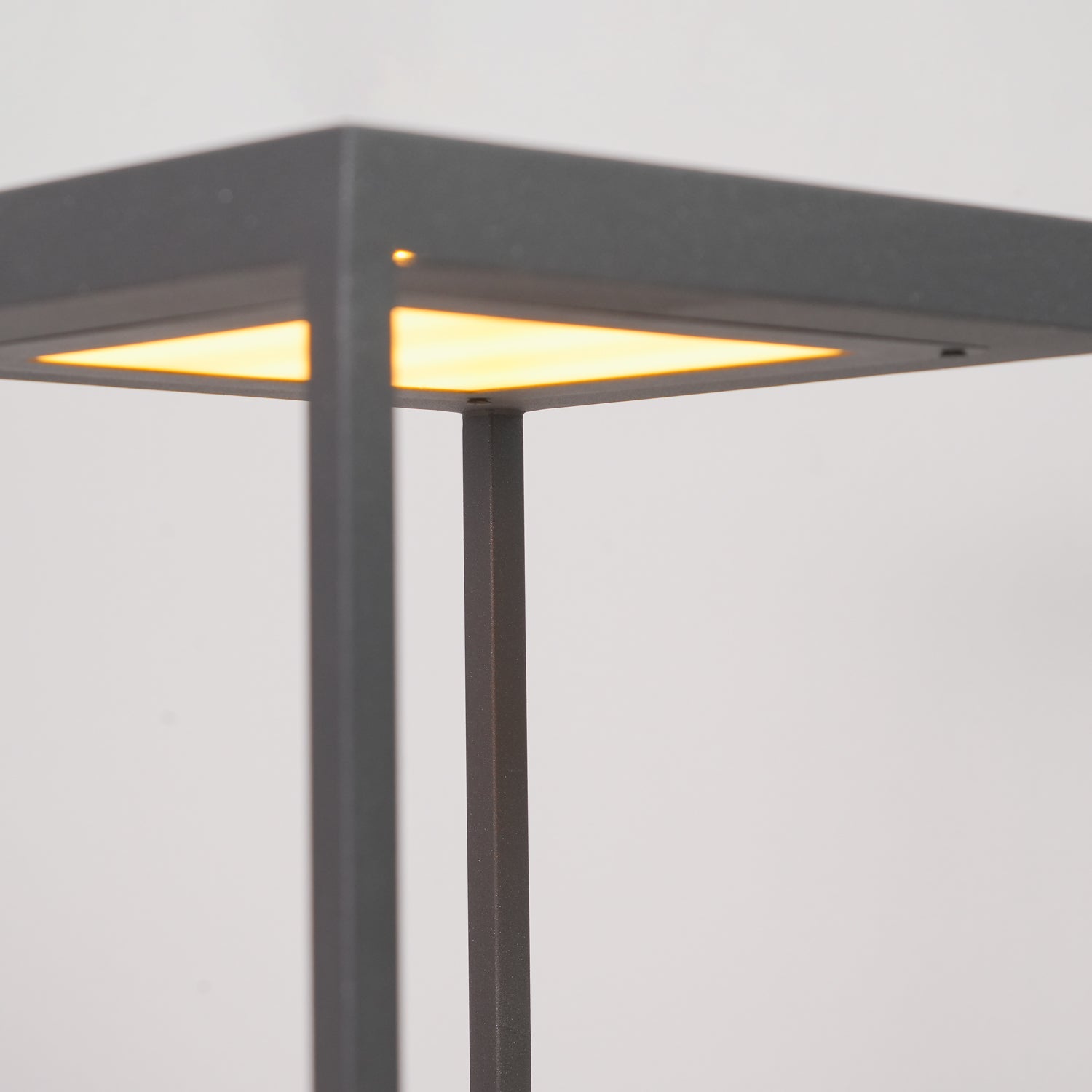 Square Frame Solar Outdoor Light | Stainless Steel | Black & White, Remote Control