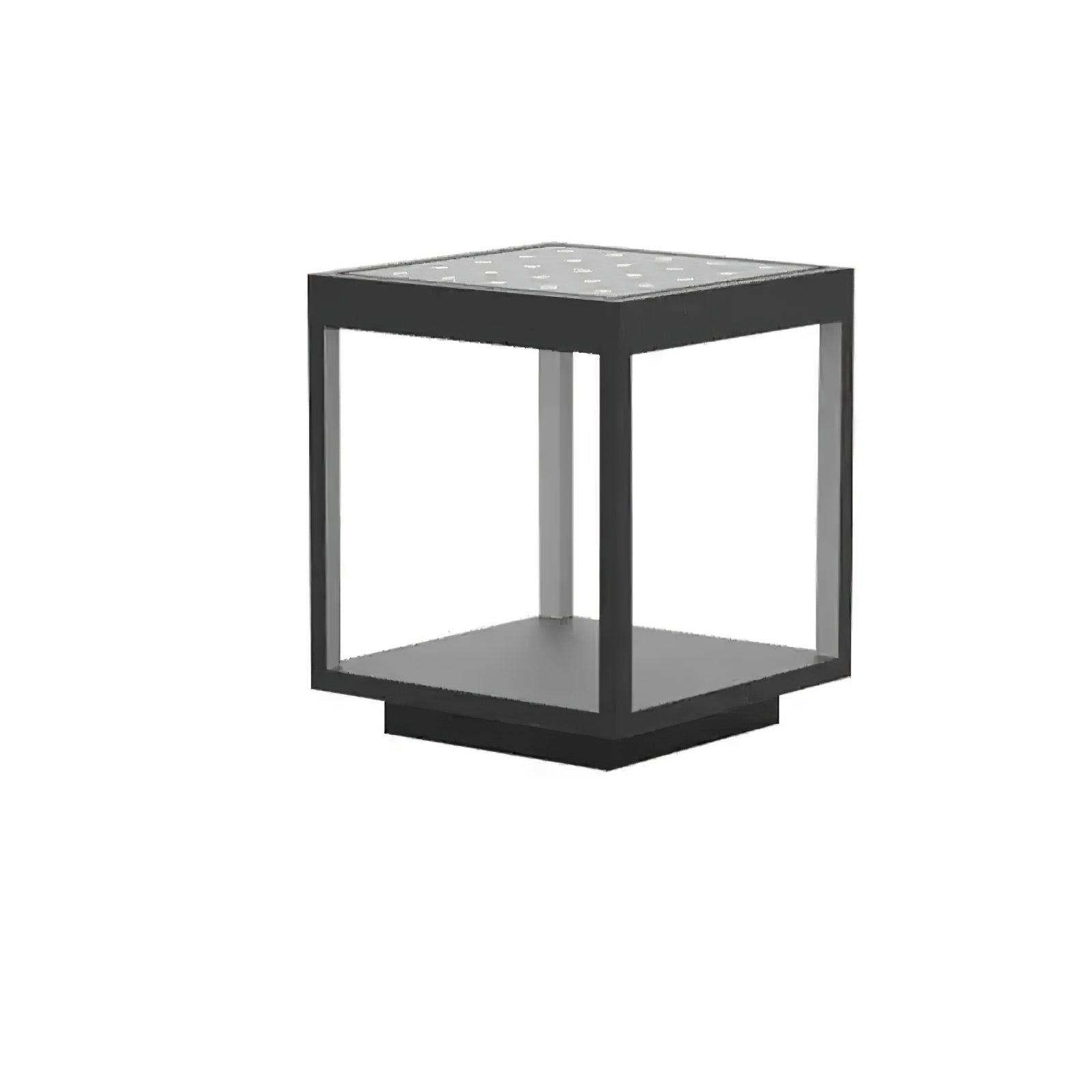 Square Frame Solar Outdoor Light | Stainless Steel | Black & White, Remote Control