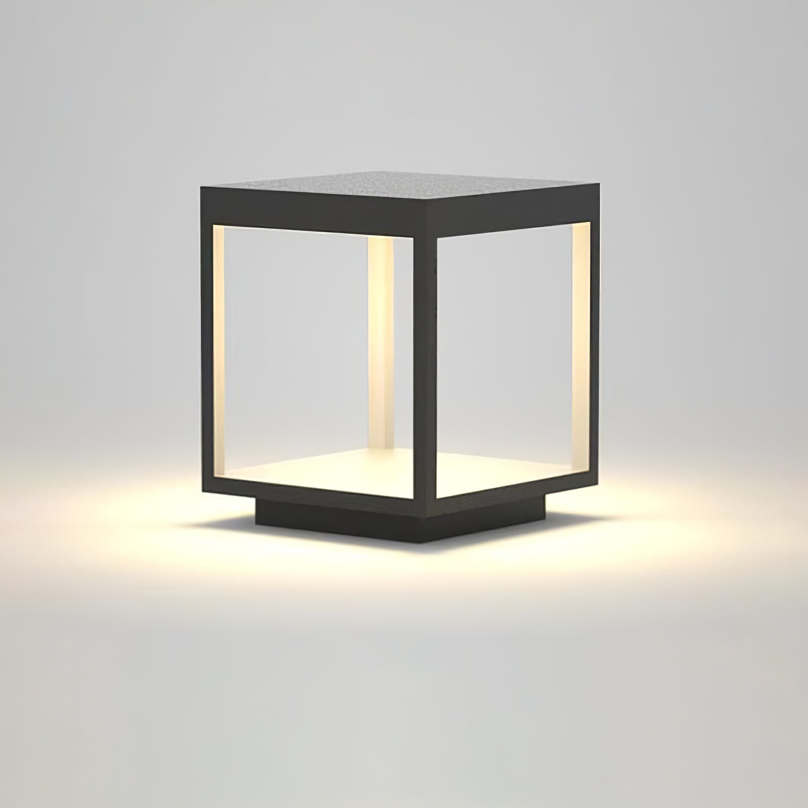 Square Frame Solar Outdoor Light | Stainless Steel | Black & White, Remote Control