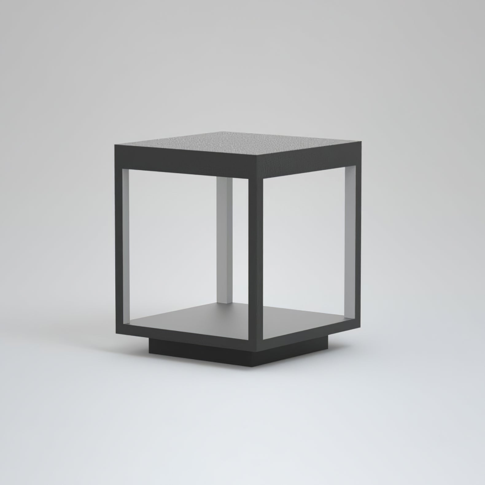Square Frame Solar Outdoor Light | Stainless Steel | Black & White, Remote Control