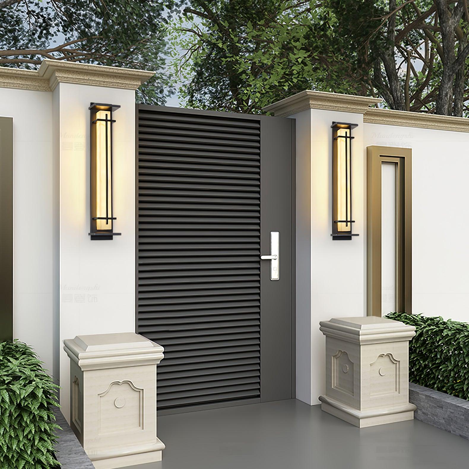Square Outdoor Wall Light | Stainless Steel | Set of 2