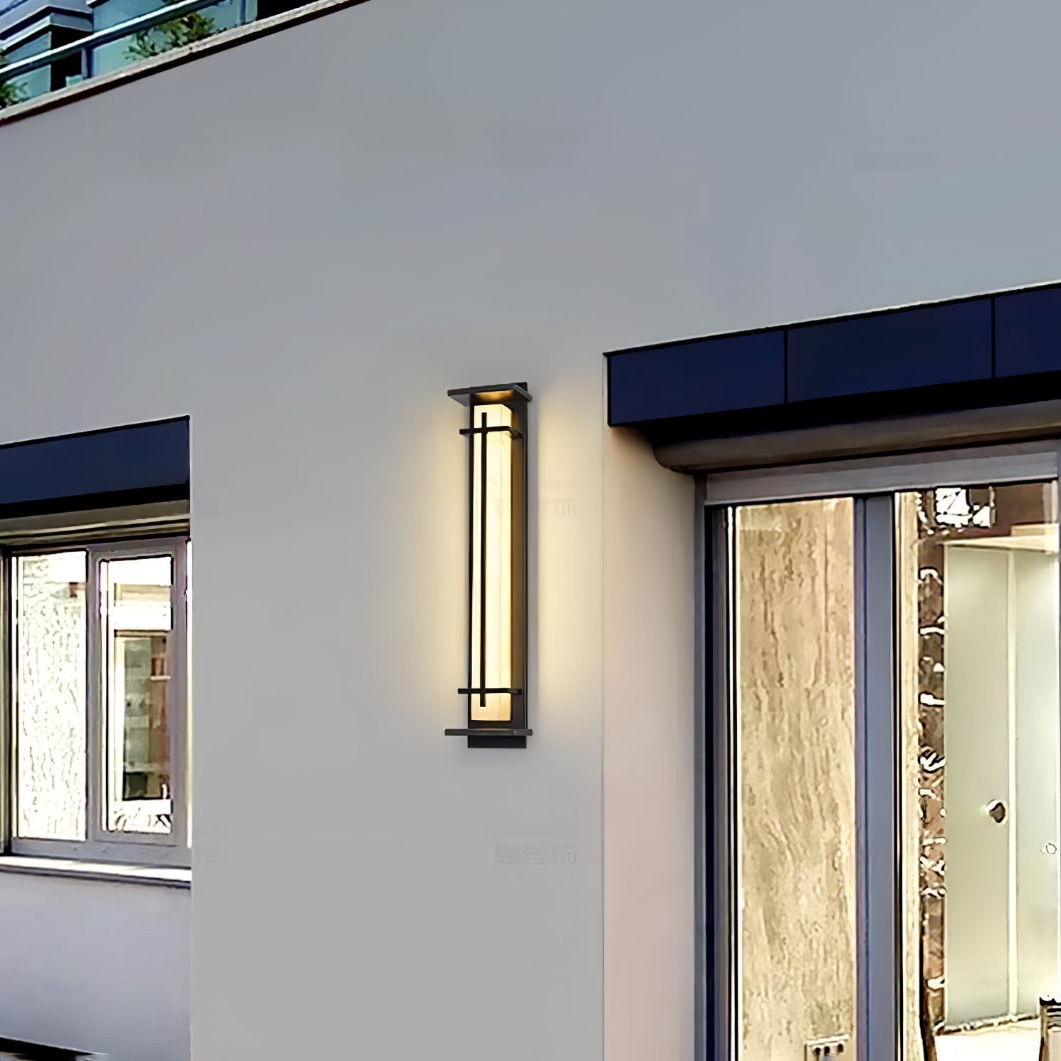 Square Outdoor Wall Light | Stainless Steel | Set of 2