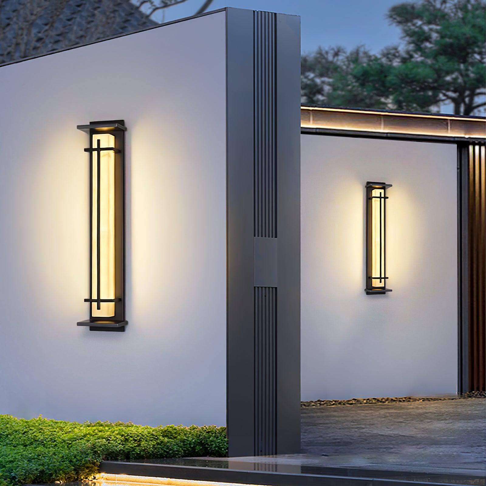 Square Outdoor Wall Light | Stainless Steel | Set of 2