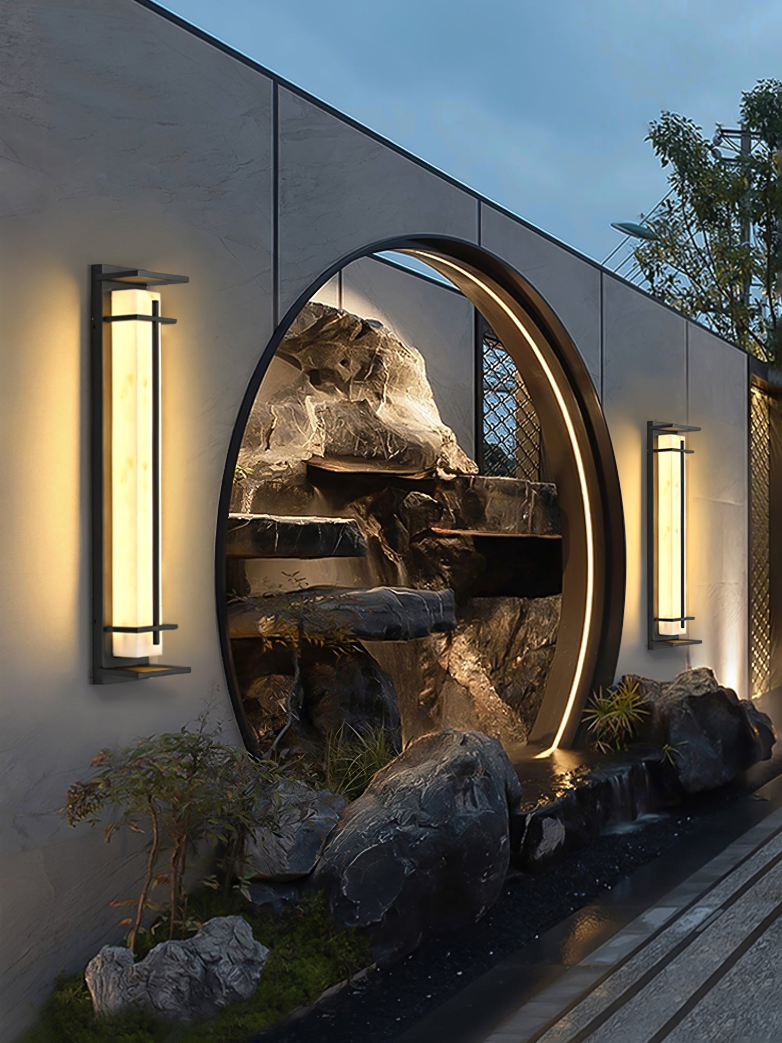 Square Outdoor Wall Light | Stainless Steel | Set of 2