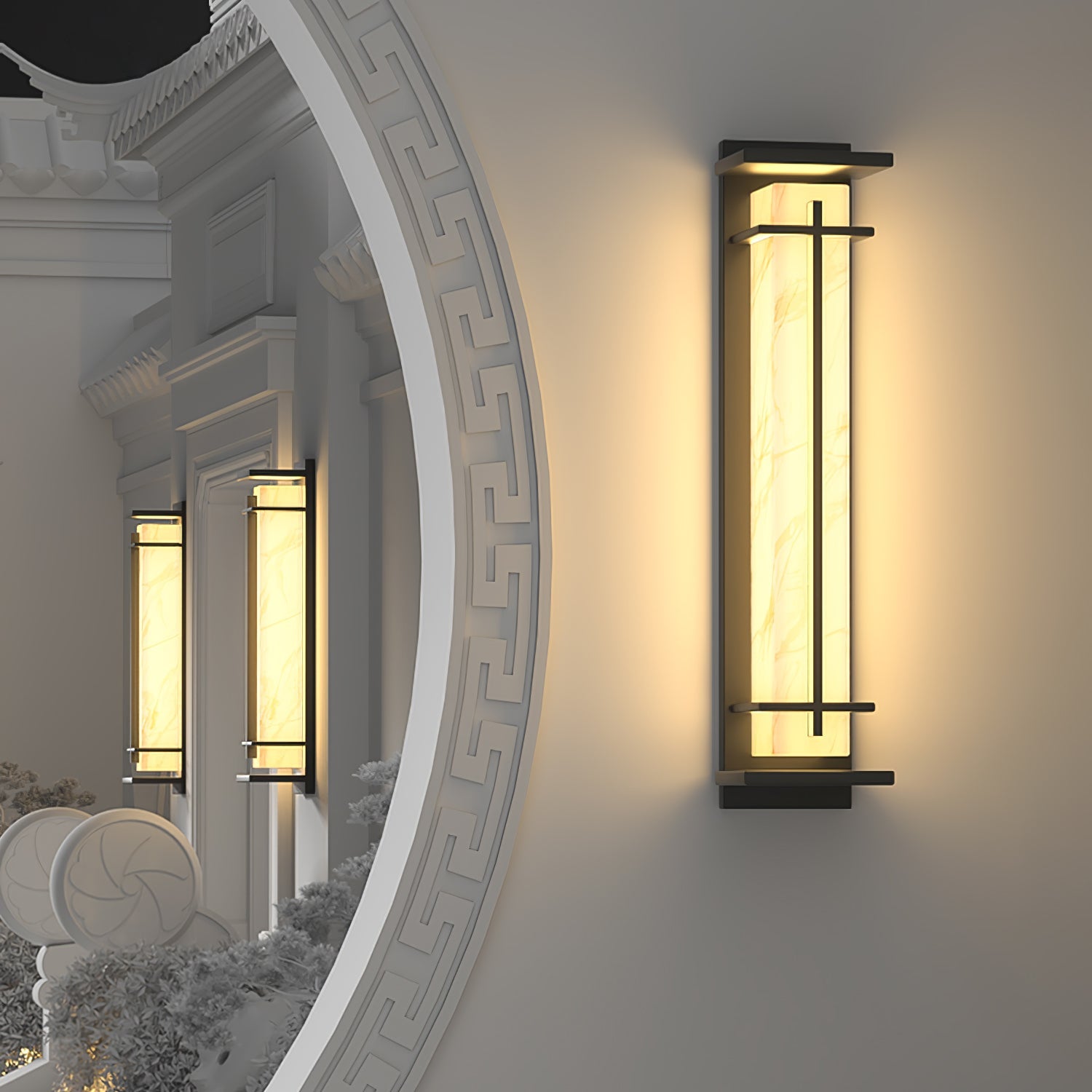 Square Outdoor Wall Light | Stainless Steel | Set of 2