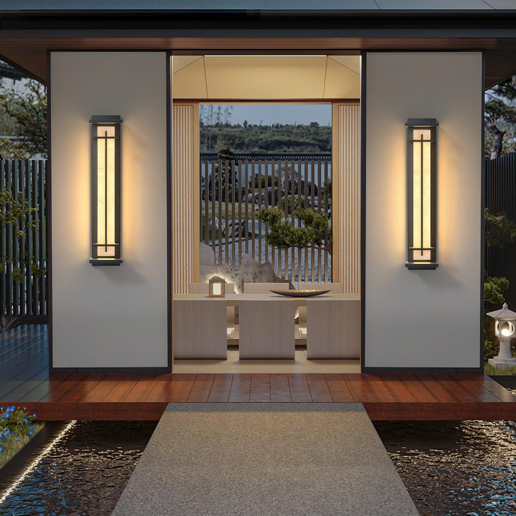 Square Outdoor Wall Light | Stainless Steel | Set of 2