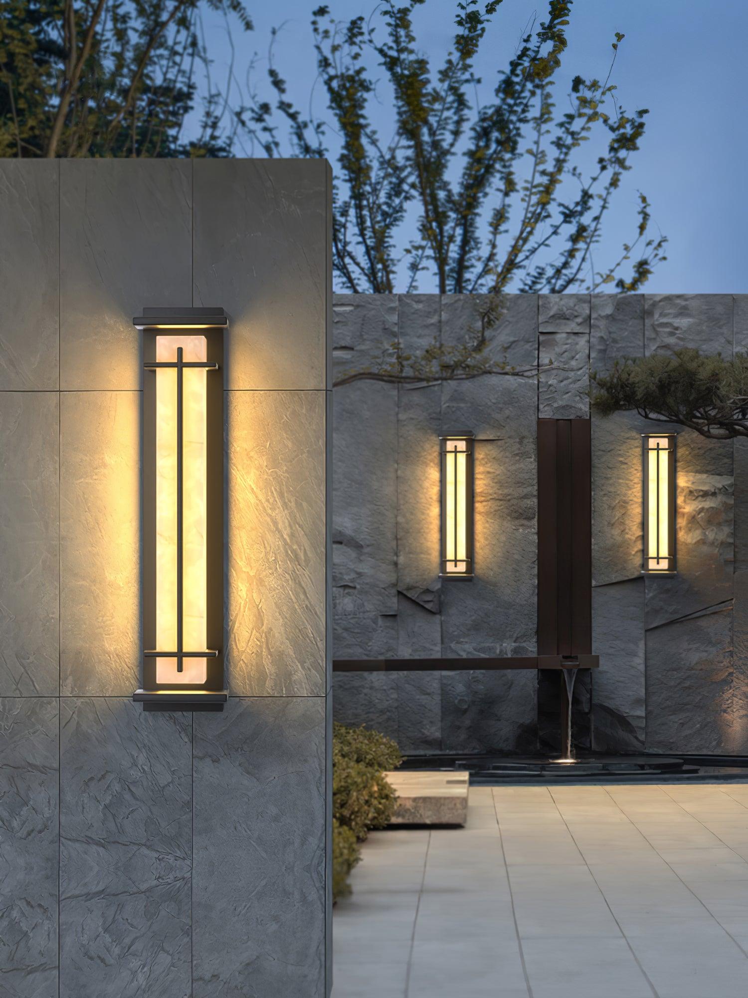 Square Outdoor Wall Light | Stainless Steel | Set of 2