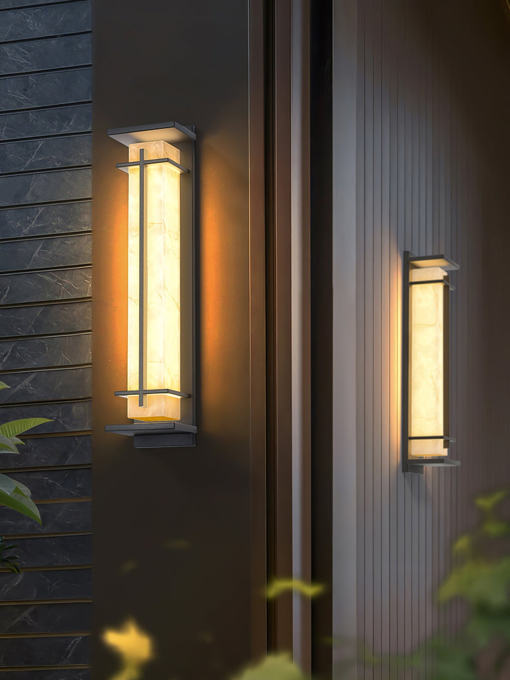Square Outdoor Wall Light | Stainless Steel | Set of 2