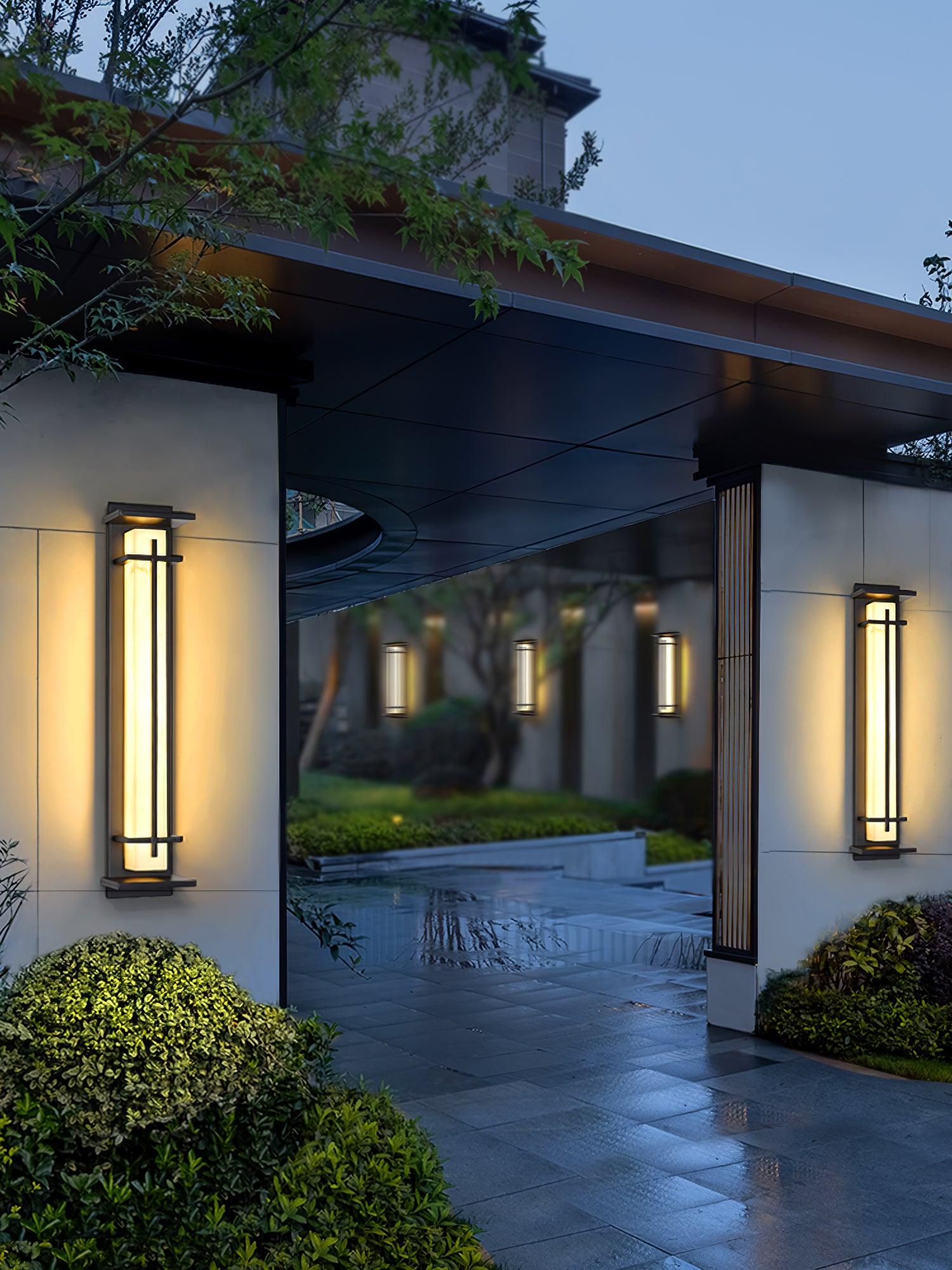 Square Outdoor Wall Light | Stainless Steel | Set of 2