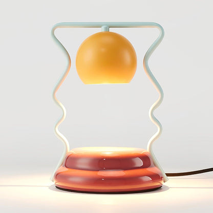 Squiggle Table Lamp | Metal Base | Blue or Yellow