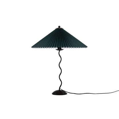 Squiggle Table Lamp | Nordic Style Metal & Fabric | Black with Beige Shade