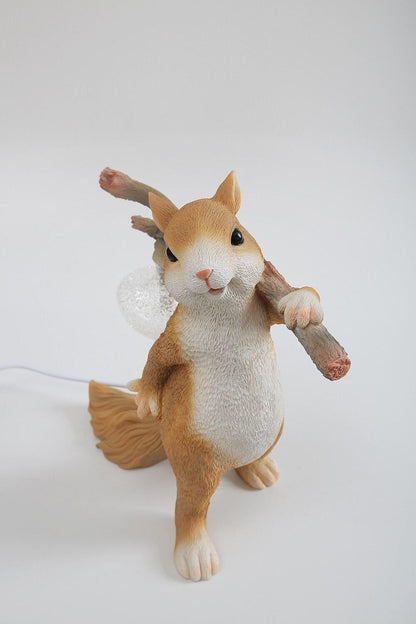 Squirrel Table Lamp | High-Quality Resin | Yellow Finish