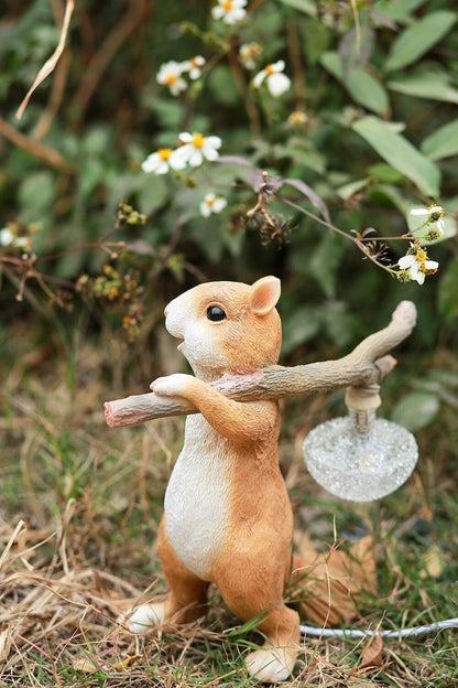 Squirrel Table Lamp | High-Quality Resin | Yellow Finish