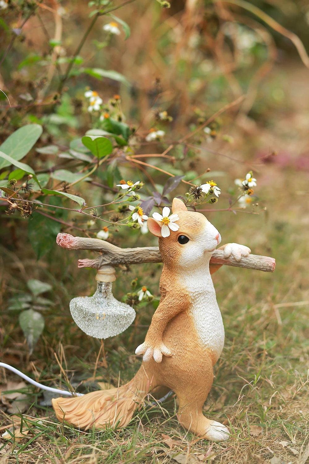 Squirrel Table Lamp | High-Quality Resin | Yellow Finish