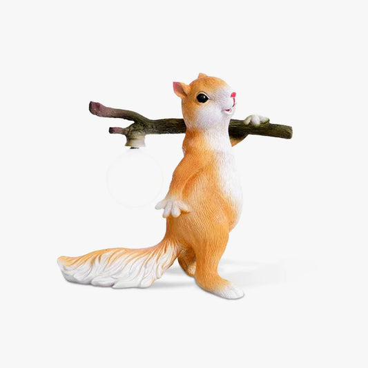 Squirrel Table Lamp | High-Quality Resin | Yellow Finish