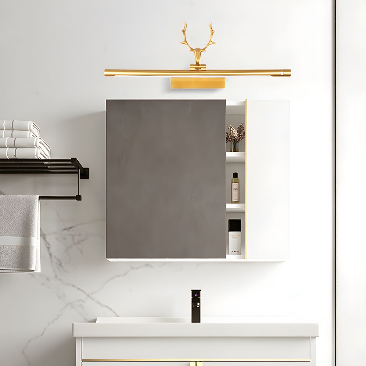 Stag Horn Wall Light | Metal & Acrylic | Multi-Color Light Options