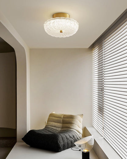 Starlit Ceiling Light | Crystal Glass & Brass | 20cm Diameter