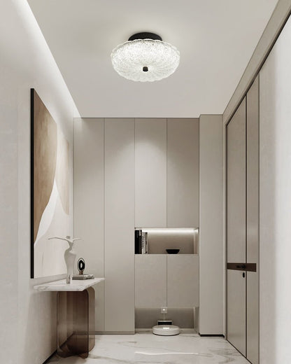 Starlit Ceiling Light | Crystal Glass & Brass | 20cm Diameter