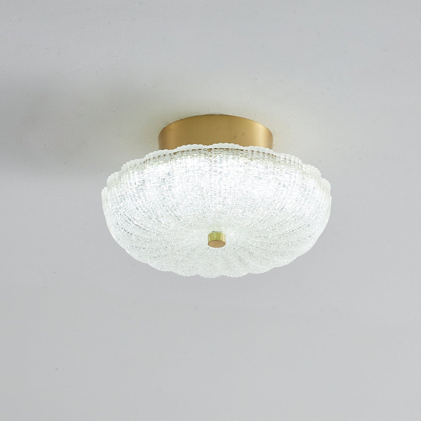 Starlit Ceiling Light | Crystal Glass & Brass | 20cm Diameter
