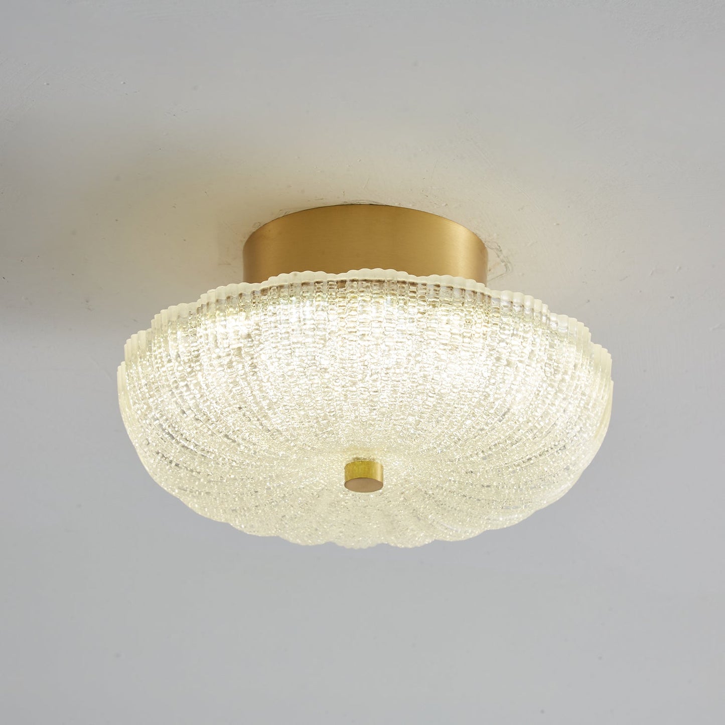 Starlit Ceiling Light | Crystal Glass & Brass | 20cm Diameter